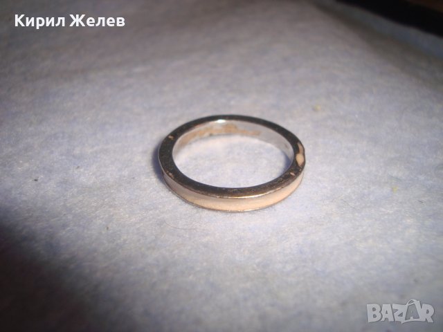 СТАРО ПОСРЕБРЕНО ЕМАЙЛИРАНО ФЕШЪН АРТ ПРЪСТЕНЧЕ ХАЛКА РЕТРО АРТ ПРЪСТЕН 27693, снимка 5 - Пръстени - 37442762