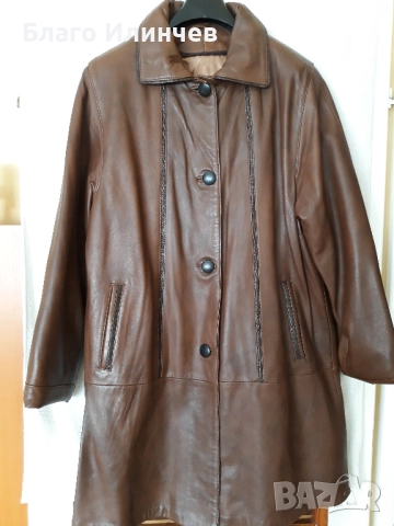 Дамско кожено манто, снимка 4 - Палта, манта - 52556571