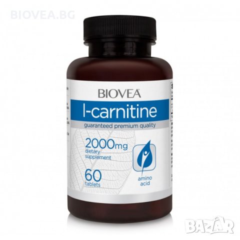 Хранителна добавка Biovea L-CARNITINE 2000mg 60 таблетки-Продуктът е със срок на годност до 05/2024г