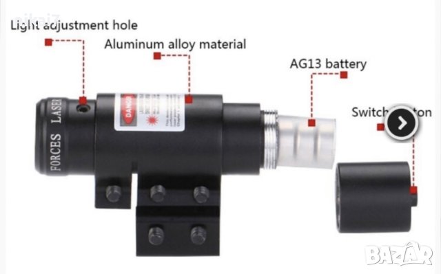 мерник прицел бързомер лазер червена точка за пистолет ерсоот оптика, снимка 11 - Ножове - 42118190