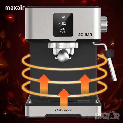Кафемашина за еспресо Rohnson R-98024 * Гаранция 2 години, снимка 7 - Кафемашини - 49809558
