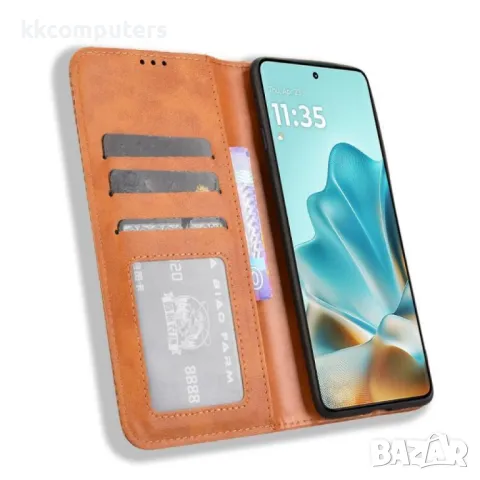 Motorola Edge 60 Fusion Retro-skin Magnetic Кожен Калъф и Протектор, снимка 7 - Калъфи, кейсове - 50078635