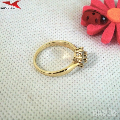 Пръстен с 14К златно покритие 224868, снимка 3 - Пръстени - 54103960
