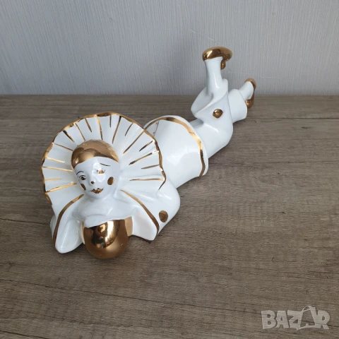 Порцеланова фигура клоун на Gilde Gold Dekor, снимка 6 - Колекции - 50475090