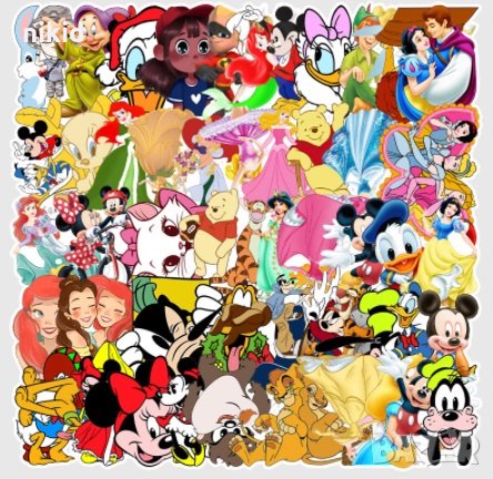 50 бр микс Дисни герои и принцеси самозалепващи лепенки стикери за украса декор картонена торта, снимка 3 - Други - 30716851