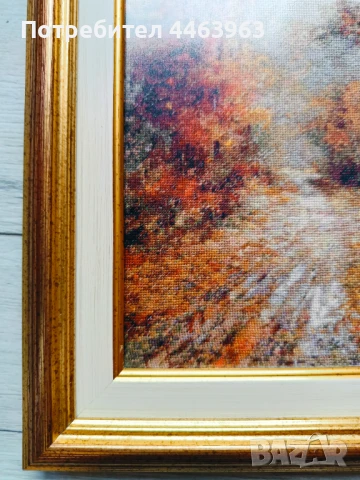 гоблен ,, След дъжда" 16,5/20 см, снимка 3 - Гоблени - 51230540