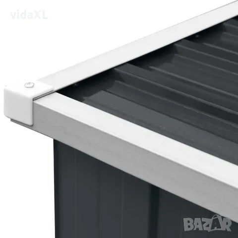 vidaXL Навес за дърва, поцинкована стомана, 330x84x152 см, антрацит, снимка 9 - Дърва за огрев - 56147674