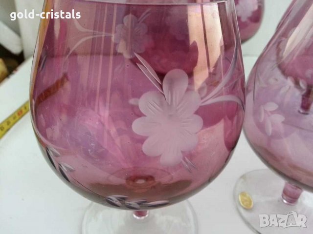 Ретро стъклени чаши, снимка 6 - Антикварни и старинни предмети - 31029100