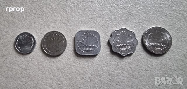 Бангладеш . Лот.  1, 5, 10, 20 и 50 пойша. 1994 -2000 година. Чисто нови. 5 бройки., снимка 4 - Нумизматика и бонистика - 44222545