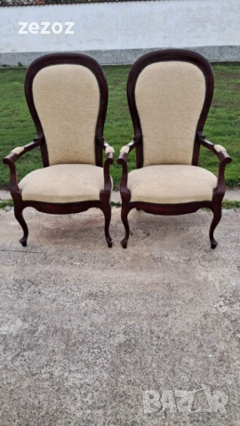 Кресла с висок гръб-2бр, снимка 2 - Дивани и мека мебел - 54190226