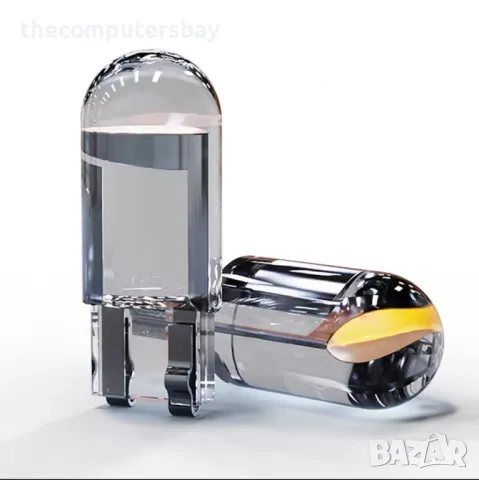 Лед Led крушки T10 W5W габаритни габарити диодни диоди бели жълти червени розови сини оранжеви