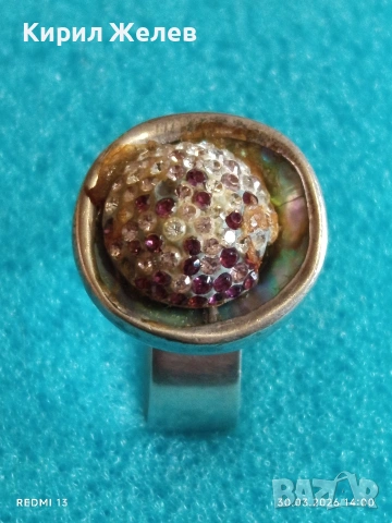 Модерен сребърен пръстен с розов ТУРМАЛИН и РУБИЛИТ стил и елегантност 27534, снимка 6 - Пръстени - 54026181