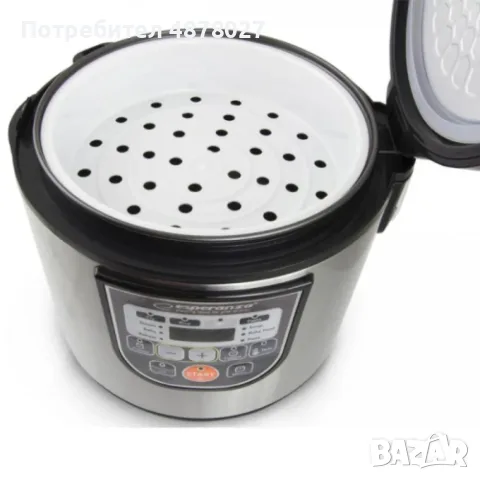 Мултикукър Esperanza, 860W, 5 литра, 11 Програми, Инокс, 2 ГОДИНИ ГАРАНЦИЯ, снимка 2 - Мултикукъри - 55877807