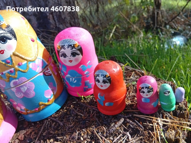 Матрьошки дървени 7 части 20 см, снимка 3 - Антикварни и старинни предмети - 52348964