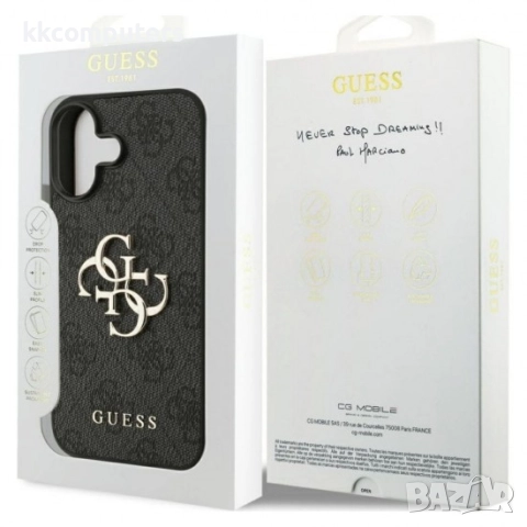 Оригинален кейс Guess Big 4G Logo Classic, За iPhone 17 (6.3), Черен, снимка 7 - Калъфи, кейсове - 51825798
