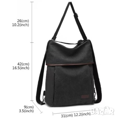 Текстилна дамска чанта за през рамо EB2041, снимка 2 - Чанти - 42832808