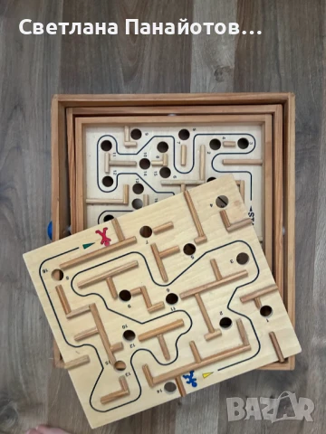 Голям двоен дървен лабиринт., снимка 2 - Образователни игри - 51180069