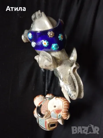 слонче мурано посребено 12 см, снимка 2 - Декорация за дома - 49476570