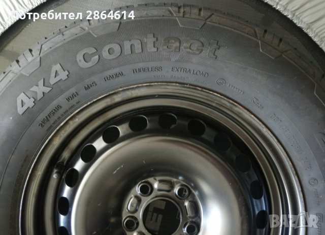 215/75R16 M+S Гума с джанта Continental Contact за SUV 4x4, снимка 5 - Гуми и джанти - 36981723