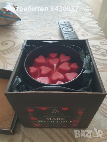 Ароматна свещ с послание уникално за любим мъж, снимка 2 - Други - 50595350