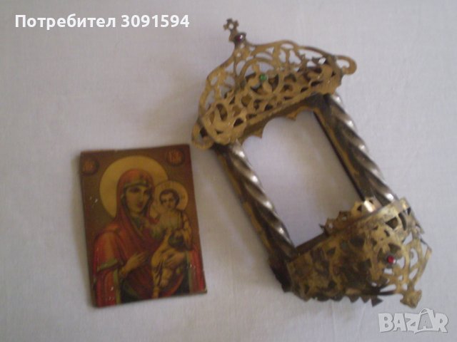 Антикварно руско домашно кандило с иконостас, снимка 9 - Антикварни и старинни предмети - 37190701