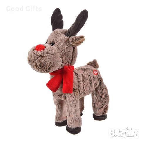 Ходещ и пеещ Коледен Елен, 40см