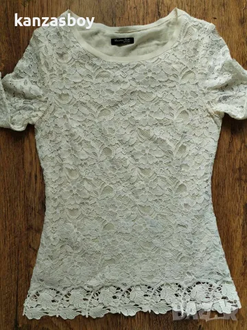 Massimo dutti- дантелена блузка, р-р 38, снимка 2 - Тениски - 55852524