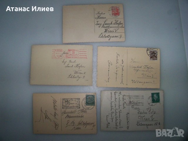 Пет стари австрийски великденски пощенски картички 1935 - 1936г., снимка 7 - Филателия - 42797693