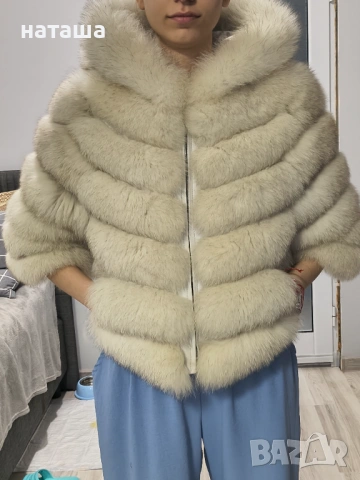 Палто естествен косъм, снимка 3 - Якета - 53999550