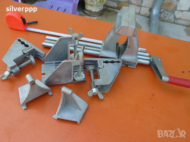  Дърводелско алуминиево менгеме , снимка 2 - Менгемета - 54350158