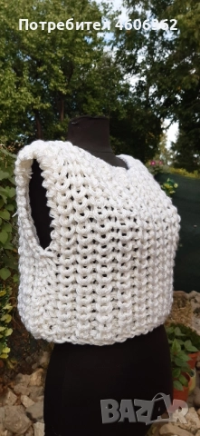 ръчно изплетен пуловер , снимка 4 - Жилетки - 51867400