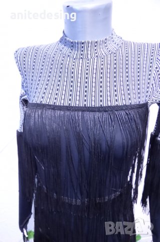 Детска рокля за спортни танци с ресни, снимка 14 - Детски рокли и поли - 39048380