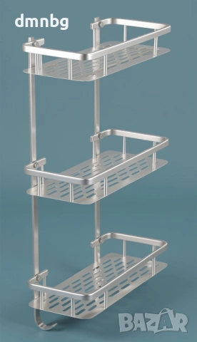 Алуминиева правоъгълна тройна етажерка R10, снимка 2 - Етажерки - 23426237