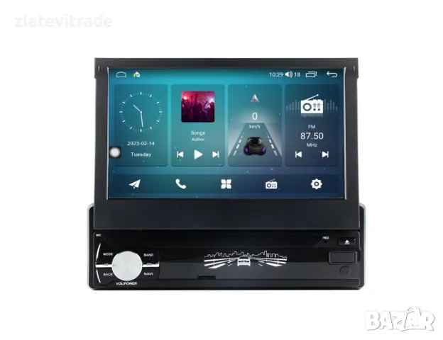 1 ДИН / 1 DIN универсална андроид навигация с ръчен механизъм, 9740