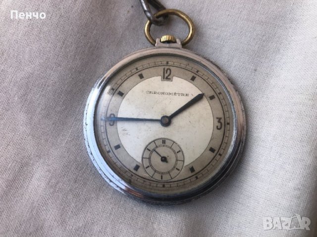 стар джобен "CHRONOMETRE" с кюстек, снимка 1