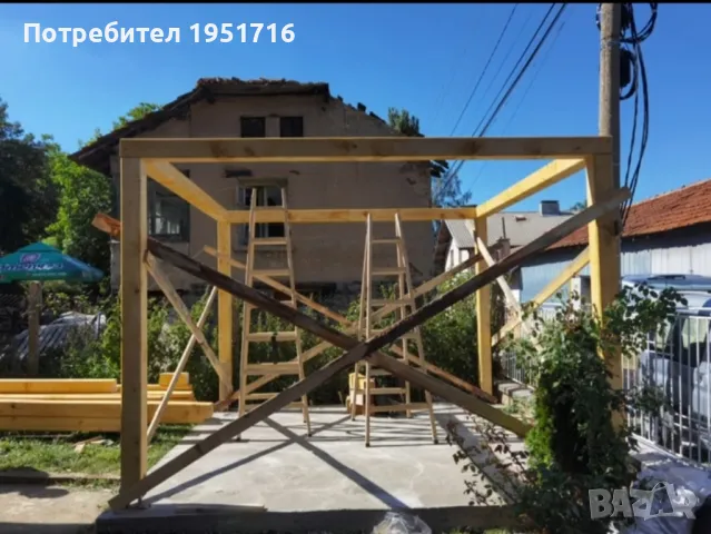 изграждане на дървени навеси , снимка 8 - Ремонти на покриви - 47837704