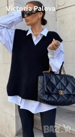 Модерен елек LUC MOEL унисекс 100% меринос, снимка 10 - Елеци - 49294024