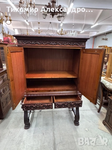 Уникален бар - шкаф от дъбов масив, снимка 11 - Шкафове - 54118202