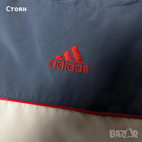 Adidas Vintage 00's Y2K Striped Windbreaker Jacket, снимка 5 - Спортни дрехи, екипи - 51086295