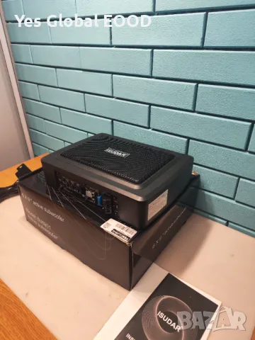 ISUDAR 9" Тънък Активен Субуфер 600W с Вграден Усилвател, снимка 5 - Аксесоари и консумативи - 48917122