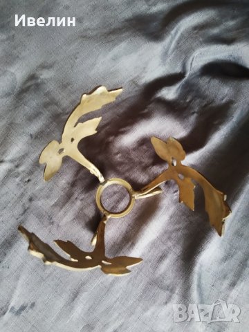 месингова постака,обков, снимка 3 - Антикварни и старинни предмети - 29216024