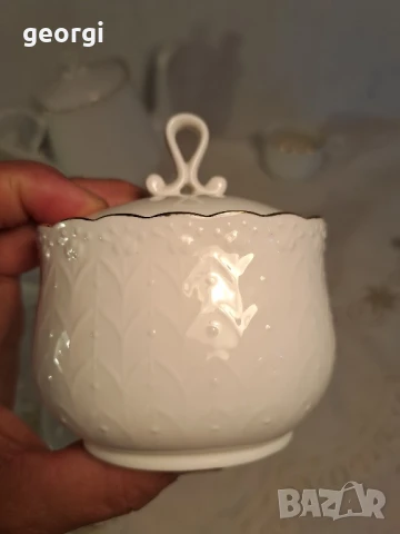 български порцеланов сервиз фин костен порцелан Видин   26/5, снимка 9 - Сервизи - 50851432