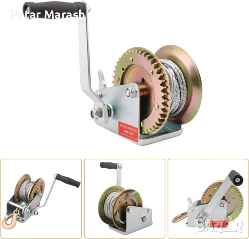 Ръчна лебедка за лодки и ремаркета KraftWorld – 1600 lbs (700 кг), 10 м въже, снимка 7 - Други инструменти - 51793048