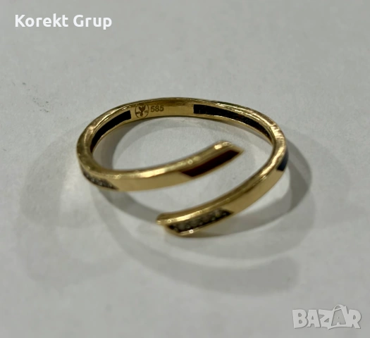 Златен пръстен 1.7 грама 14 карата 585, снимка 6 - Пръстени - 53037490