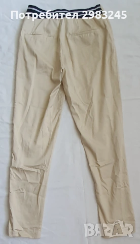 Дамски летен бежов панталон, снимка 2 - Панталони - 54357865