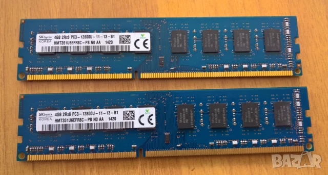KIT 2 x 4GB DDR3 12800 ram памет за настолен компютър
