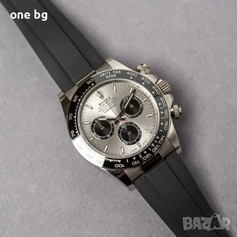 Rolex Daytona Silver silicone strap ghost , снимка 8 - Мъжки - 56537955