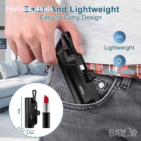 Ново 5000mAh преносимо бързо зарядно устройство Power Bank Фенер, снимка 3 - Друга електроника - 42329011