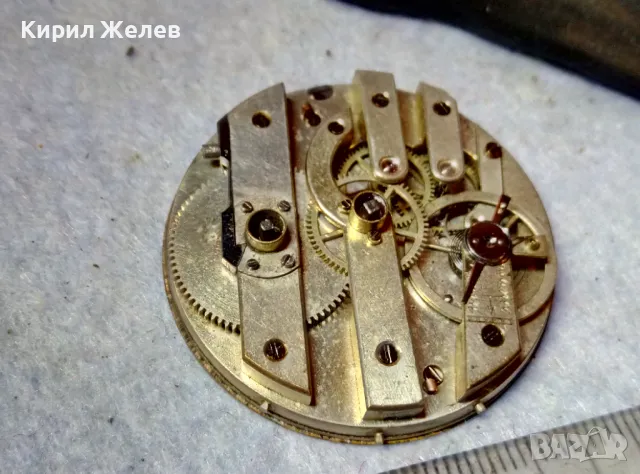 МЕХАНИЗЪМ от СТАР ШВЕЙЦАРСКИ ДЖОБЕН ЧАСОВНИК с РИМСКИ ПОРЦЕЛАНОВ ЦИФЕРБЛАТ За КОЛЕКЦИЯ ЧАСТИ 49704, снимка 11 - Антикварни и старинни предмети - 48635528