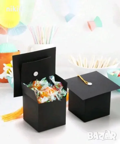 Тога Абитуриент завършване дипломиране шапка картонена кутия за подарък сувенир подаръчна, снимка 4 - Други - 49756759